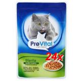 PreVital alutasakos eledel steril macskák részére 24x100 g