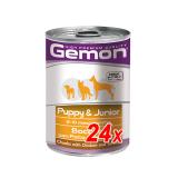 Gemon Puppy and Junior kutyakonzerv csirke és pulyka 24x415 g